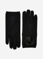 Dorothy Perkins Black Fleece Pom Pom Gloves