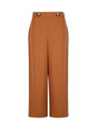 Dorothy Perkins Tan Cropped Wide Leg Trousers