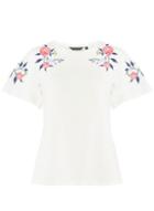 Dorothy Perkins White Embroidered Top