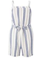 Dorothy Perkins Blue Stripe Belted Playsuit