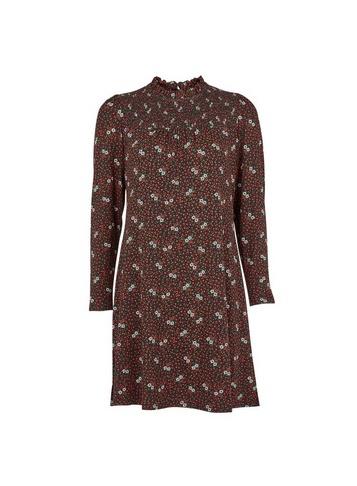 Dorothy Perkins Red Ditsy Print Shirred Swing Dress