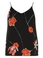 Dorothy Perkins *vero Moda Black Floral Print Camisole Top