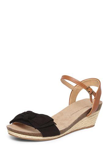 Dorothy Perkins Black 'resta' Footbed Wedge Sandals