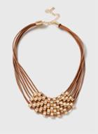 Dorothy Perkins Brown Multirow Cord Necklace