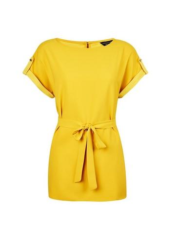 Dorothy Perkins Yellow Tie Waist T-shirt