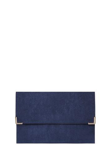 Dorothy Perkins Navy Metal Corner Tab Clutch