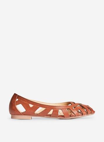 Dorothy Perkins Wide Fit Tan Perla Weave' Pumps