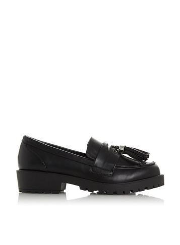 *head Over Heels By Dune Black Gamila Ladies Flat Shoes