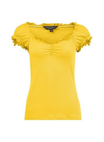 Dorothy Perkins Yellow Ruffle Top