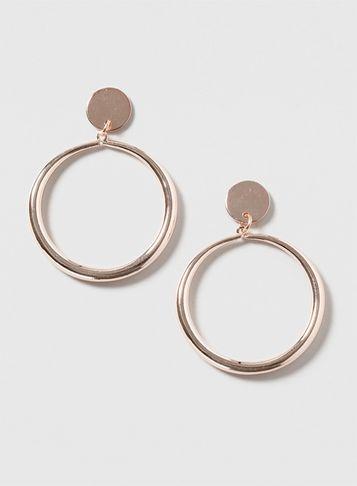 Dorothy Perkins Rose Gold Hoops