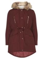 Dorothy Perkins Petite Red Quilted Parka