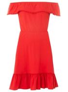 Dorothy Perkins Red Pom Pom Bardot Dress