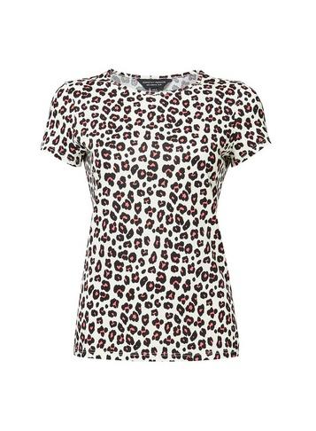 Dorothy Perkins Pink Leopard Print Short Sleeve Crew Neck T-shirt