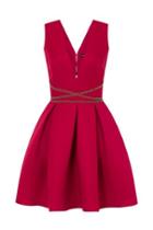 Dorothy Perkins *little Mistress Berry Fit And Flare Dress
