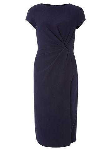 Dorothy Perkins *lily & Franc Navy Manipulated Wrap Dress