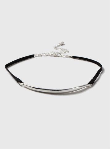 Dorothy Perkins Black Bar Choker Necklace