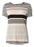 Dorothy Perkins Blush And Grey Curve Hem T-shirt