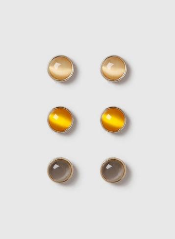 Dorothy Perkins 3 Pack Multi Colour Stone Stud Earrings