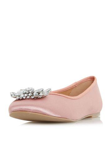 Dorothy Perkins *head Over Heels By Dune Pink 'hiya' Flat Shoes