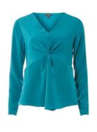 Dorothy Perkins Teal Knot Front Long Sleeve Top