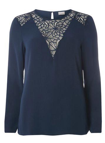 Dorothy Perkins *vero Moda Navy Lace Blouse