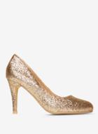 Dorothy Perkins Gold Glitter Dallas Court Shoes
