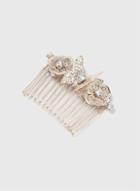 Dorothy Perkins Gold Look Butterfly And Crystal Slides