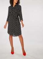 Dorothy Perkins Black Spot Print Shirt Dress