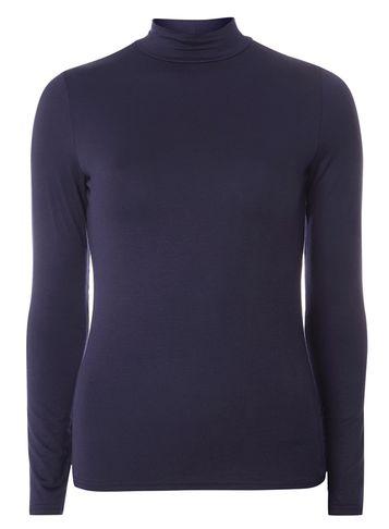 Dorothy Perkins Navy Turtle Neck Top