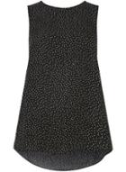 Dorothy Perkins *tall Black Spotted Built Up Top
