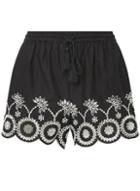 Dorothy Perkins *dp Beach Black Embroidered Beach Shorts