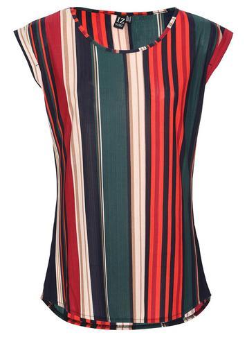 Dorothy Perkins *izabel London Red Stripe Shell T-shirt