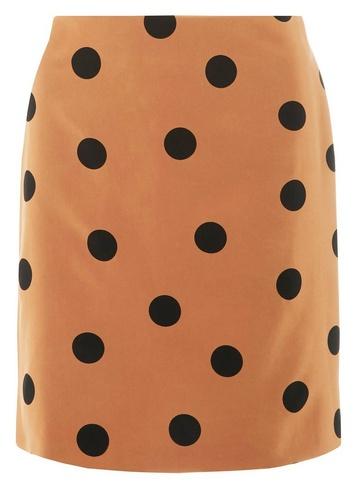 Dorothy Perkins Camel Spot Print Mini Skirt