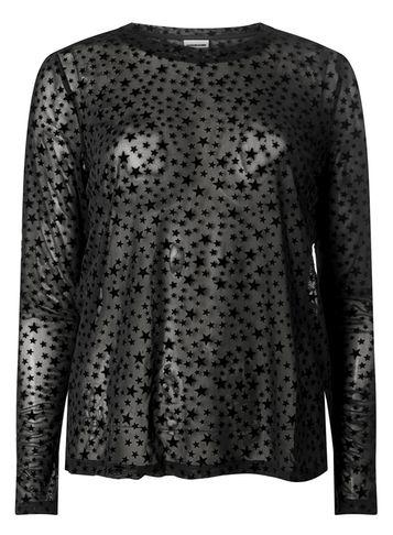 Dorothy Perkins *noisy May Black Star Print Mesh Top