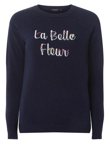 Dorothy Perkins Navy 'la Belle Fleur' Jumper