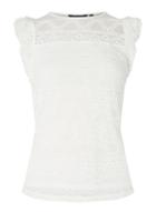 Dorothy Perkins Ivory Frill Lace Shell Top