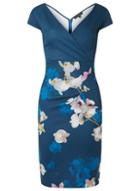 Dorothy Perkins *scarlett B Peacock Orchid Floral Bodycon Dress