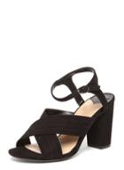 Dorothy Perkins Black Wide Fit Spring X Front Sandals