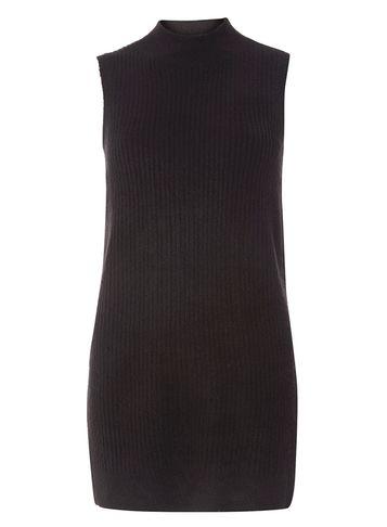 Dorothy Perkins Black Sleeveless Rib Tabbard Jumper