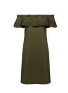 Dorothy Perkins Khaki Broderie Frill Dress