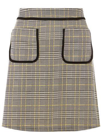 Dorothy Perkins Ochre Checked Mini Skirt