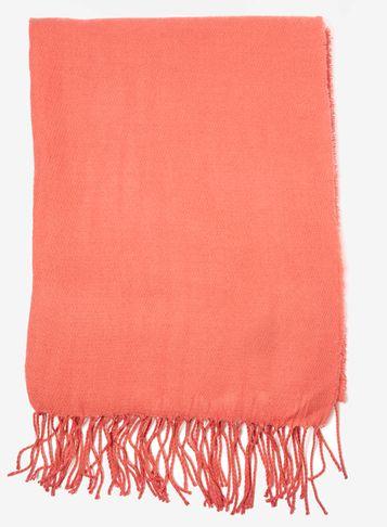 Dorothy Perkins Coral Fluffy Acrylic Scarf