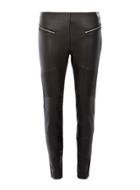 Dorothy Perkins Black Pu Biker Trouser