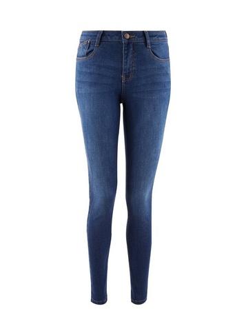 Dorothy Perkins Indigo Harper Low Rise Stretch Skinny Jeans