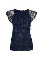 Dorothy Perkins *tall Navy Lace Top