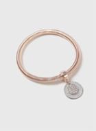 Dorothy Perkins Rose Gold Glitter Disc Stretch Bracelet