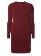 Dorothy Perkins Burgundy Zip Hem Knitted Tunic