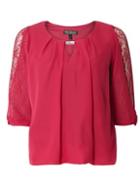 Dorothy Perkins *billie & Blossom Pink Lace Insert Blouse