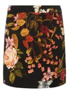 Dorothy Perkins Black Floral Print Mini Skirt