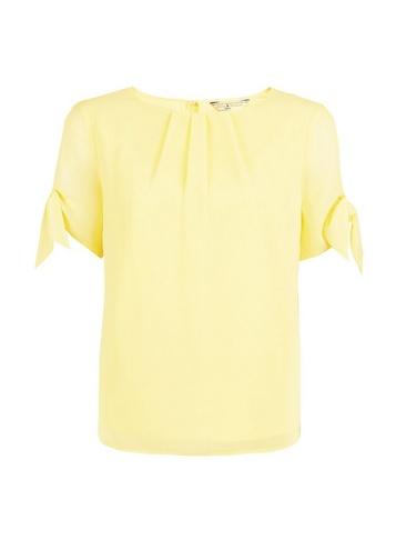 *billie & Blossom Yellow Tie Sleeve Top